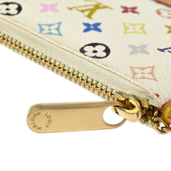 Louis Vuitton White Multicolor Pochette Cles Coin Purse M92655 - Picture 5 of 7